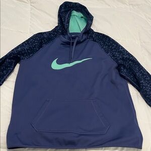 Nike Navy and Mint Hoodie